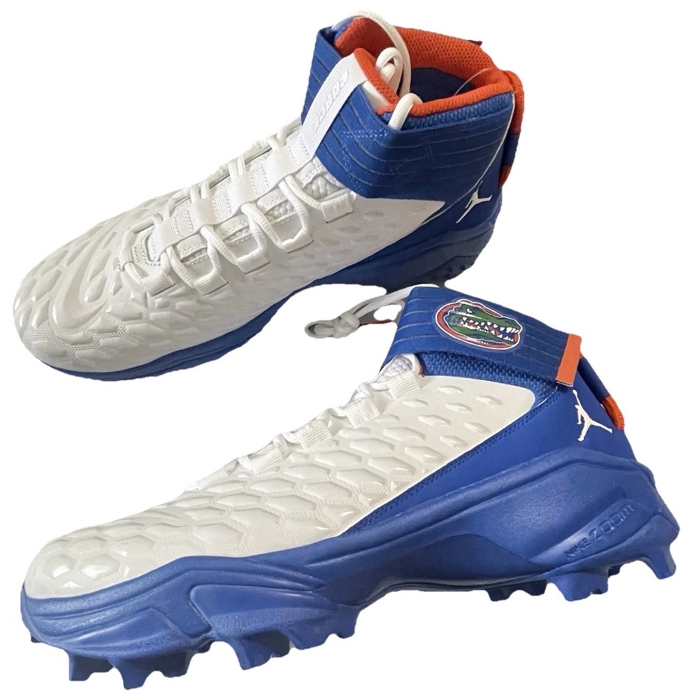 Nike Jordan Force Savage Pro 2 Shark Florida Gators Cleats PE Size 13 CV1666-102